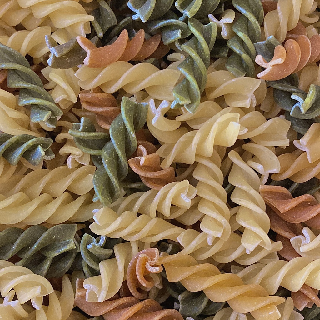 Organic Tri-color fusilli pasta
