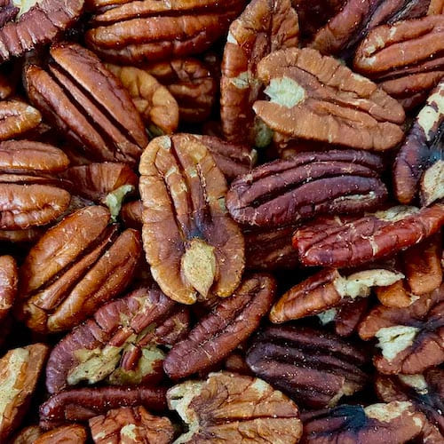 Nuez pecana en mitades
